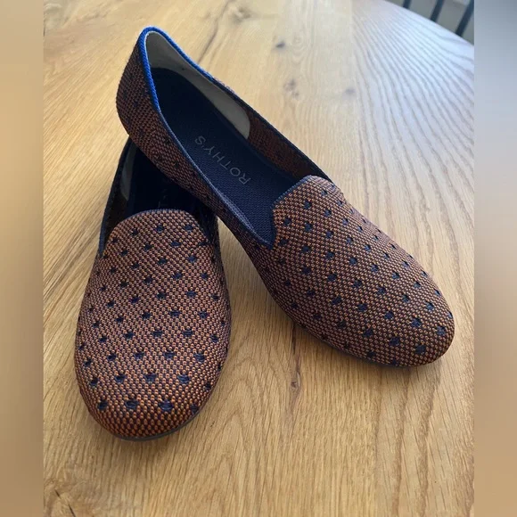 Rothy's Brown and Blue washable shoes and the insole comes out.LIKE NEW! - Picture 7 of 8
